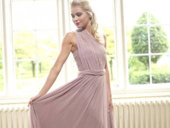Onlyway Style #Worldaway Dress - Jersey/Mesh #1 Cocoa Blush thumbnail