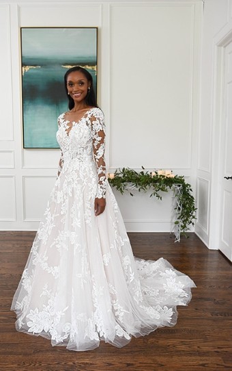 Essense of Australia Style #D3280 -SS w/sparkle Tulle #0 default Ivory/ Moscato/ PL thumbnail