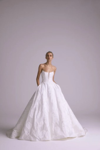 Amsale Style #Thea - A823 #0 default Silk White thumbnail