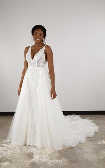Essense of Australia Style #D3881- Dress and Overskirt #0 default Ivory thumbnail