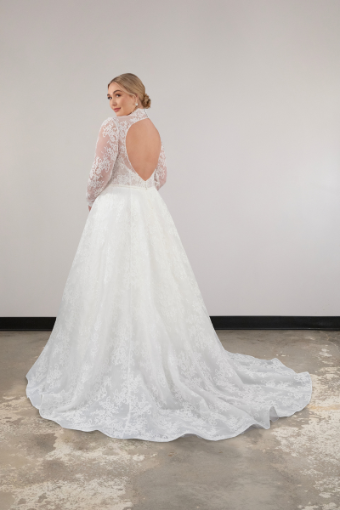 Essense of Australia Style #D4028 #4 default (IV-IV) IVORY LACE AND REGAL ORGANZA OVER IVORY GOWN thumbnail