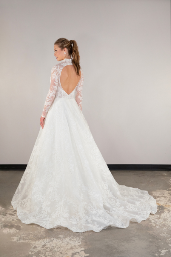Essense of Australia Style #D4028 #1 (IV-IV) IVORY LACE AND REGAL ORGANZA OVER IVORY GOWN thumbnail