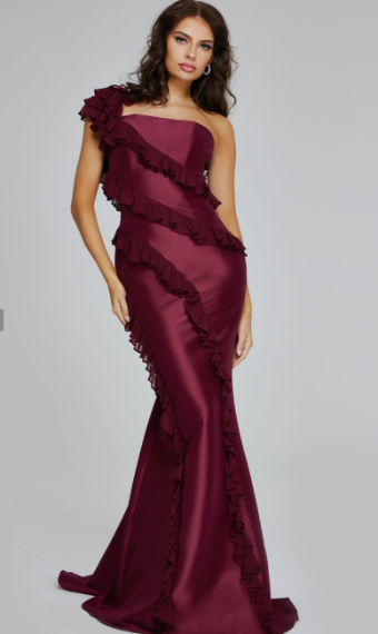 Jovani Style #40751 #0 default Burgundy thumbnail