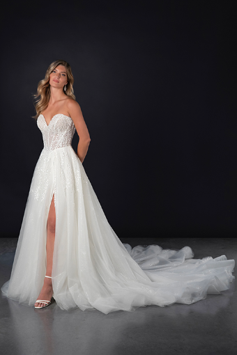 Martina Liana Style #ML1813 #2 default (IVIV-PL) IVR LACE & TULLE OV IVORY GWN W PLN TULLE INNER BACK BOD ONLY thumbnail