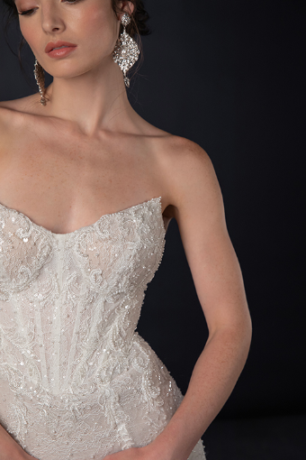 Martina Liana Style #ML1841 #2 default (IVIV-PL) IVR LACE & TULLE OVER IVR GOWN W PLN TULLE INNER BK BOD ONLY thumbnail