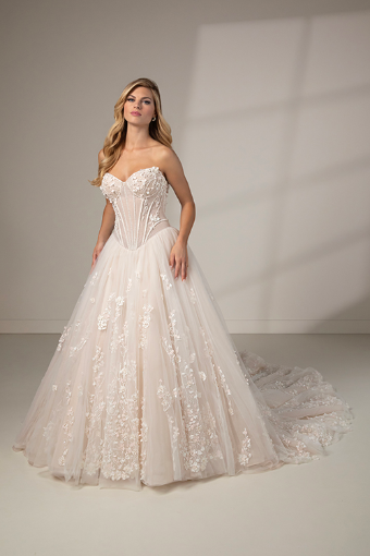 Martina Liana Luxe Style #MLE1400 #0 default (IV-IV) IVORY LACE TULLE AND ROYAL ORGANZA OVER IVORY GOWN thumbnail