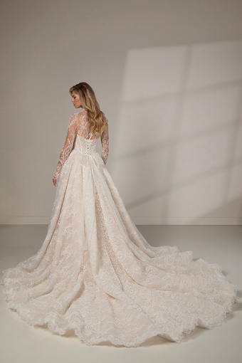 Martina Liana Luxe Style #MLE1384 - Dress and Topper #1 (IV-IV) IVORY LACE TULLE AND ROYAL ORGANZA OVER IVORY GOWN thumbnail