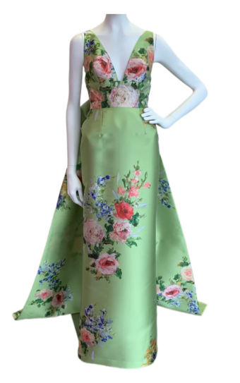 Audrey & Brooks Style #6434 - Lori Dress #0 default Blue Floral Mikado thumbnail