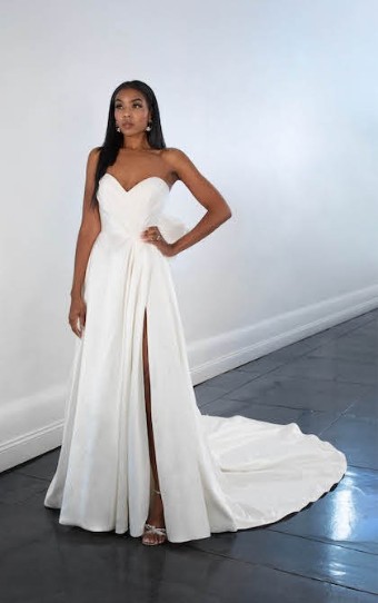 Martina Liana Plus Style #ML1524- Dress and Bow #0 default Silk Ivory thumbnail