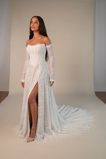 All Who Wander Style #HADLEY #0 default (IV-IV) Ivory Lace and Tulle over Ivory Gown thumbnail