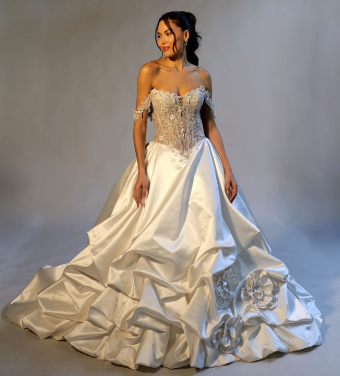 Eve of Milady Style #4433X - Clean skirt, NO pick-ups #0 default Diamond White/Blush thumbnail