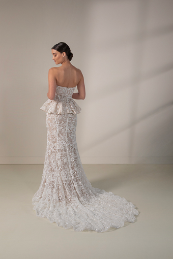 Martina Liana Luxe Style #MLE1411 with Peplum #2 (IV-IV) Ivory Lace and Tulle over Ivory Gown thumbnail