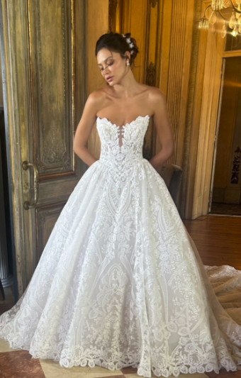 Eve of Milady Style #4438X - NO SPARKLE #0 default Diamond White/Diamond White thumbnail