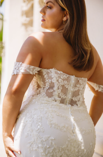 Essense of Australia Style #D3992 w/ straps #3 default Ivory/Rum/Pl thumbnail