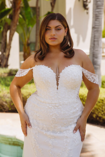 Essense of Australia Style #D3992 w/ straps #1 Ivory/Rum/Pl thumbnail